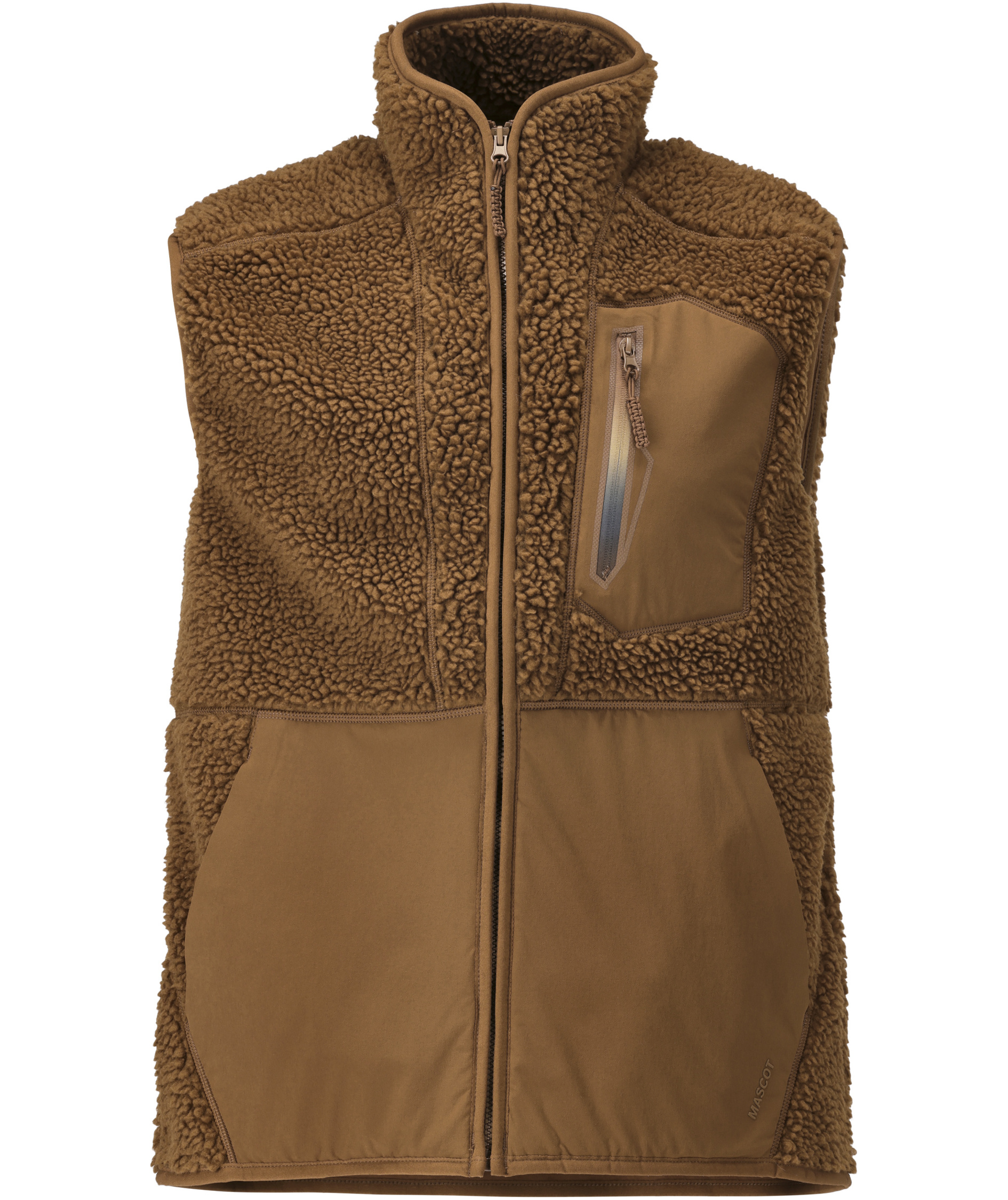 Mascot Customized fiberpelsvest, N&oslash;ddebrun, large image number 0