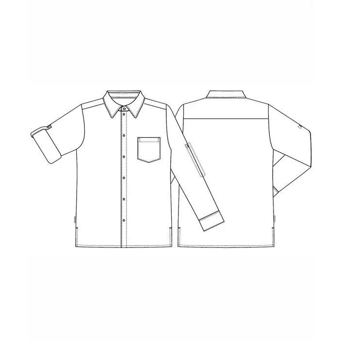 Kentaur comfort fit långärmad skjorta, Blåmelerad, large image number 1