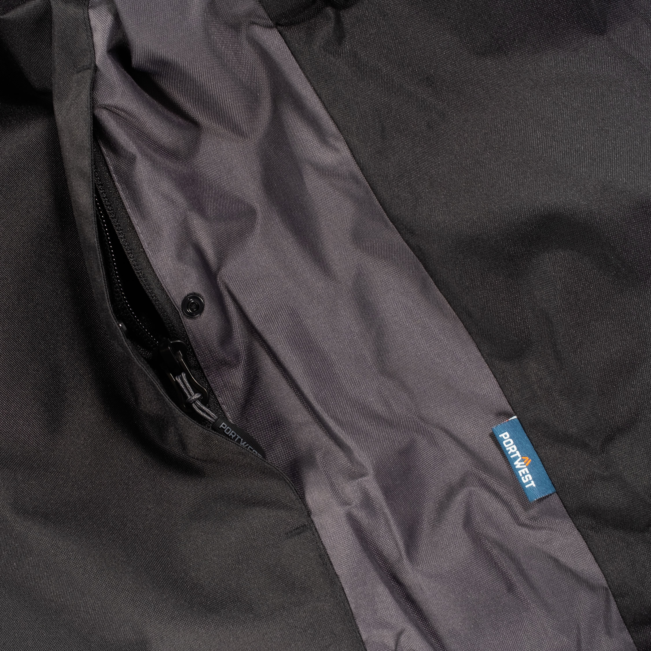 Portwest PW2 vinterjacka, Svart/Gr&aring;, large image number 4