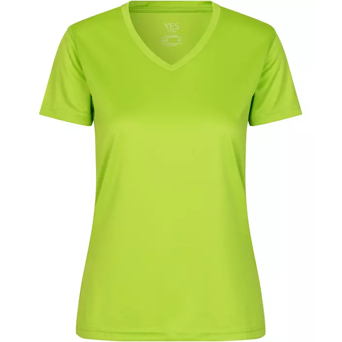 ID Yes Active Damen T-Shirt, Lime Grün, large image number 0
