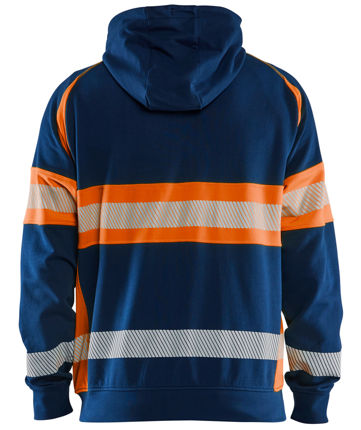 Bl&aring;kl&auml;der hoodie, Marine/Hi-Vis Orange