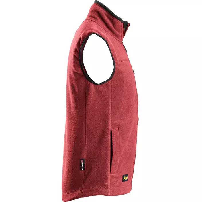 Snickers AllroundWork fleece vest, Chili red/black, large image number 3