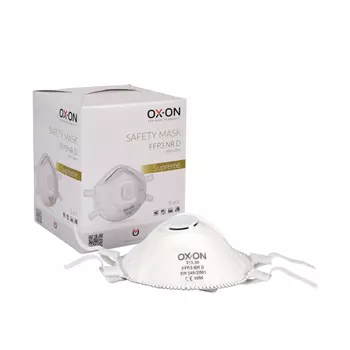OX-ON Supreme 5-pack støvmaske FFP3 NR D med ventil, Hvit