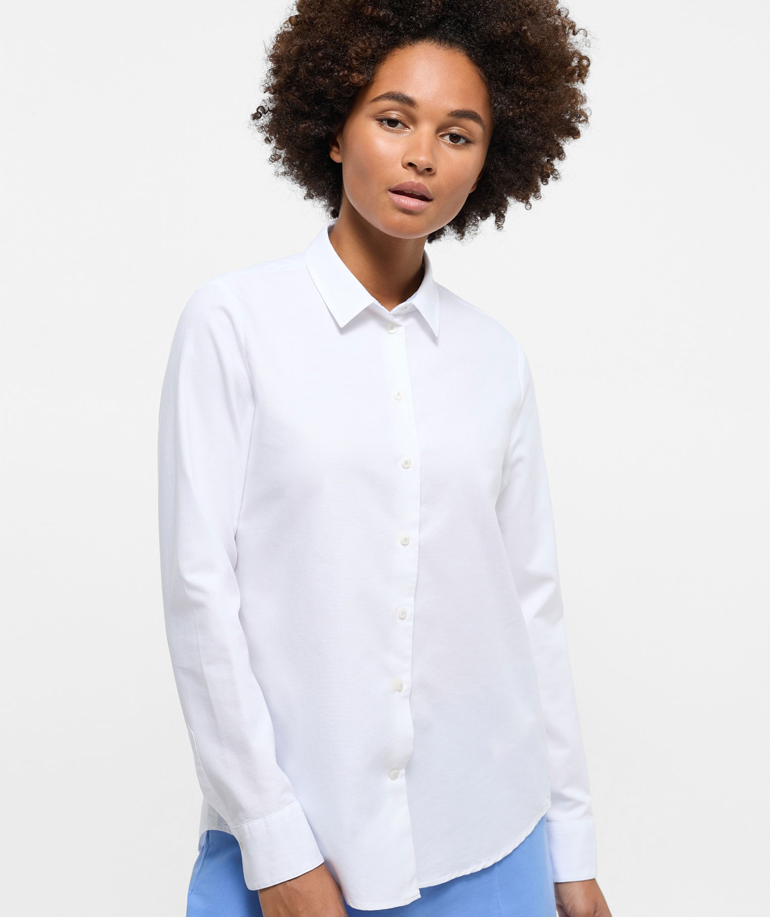 Eterna women's Regular Fit Oxford shirt, White
