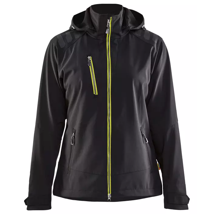 Blåkläder women's softshell jacket, Black/Yellow, large image number 0