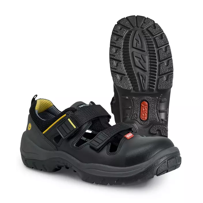 Jalas 3100 Monza Grip safety sandals S1, Black, large image number 0