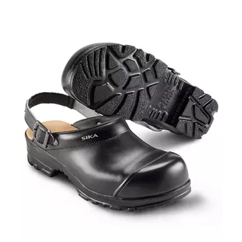 Sika Flex LBS safety clogs with heel strap SB, Black