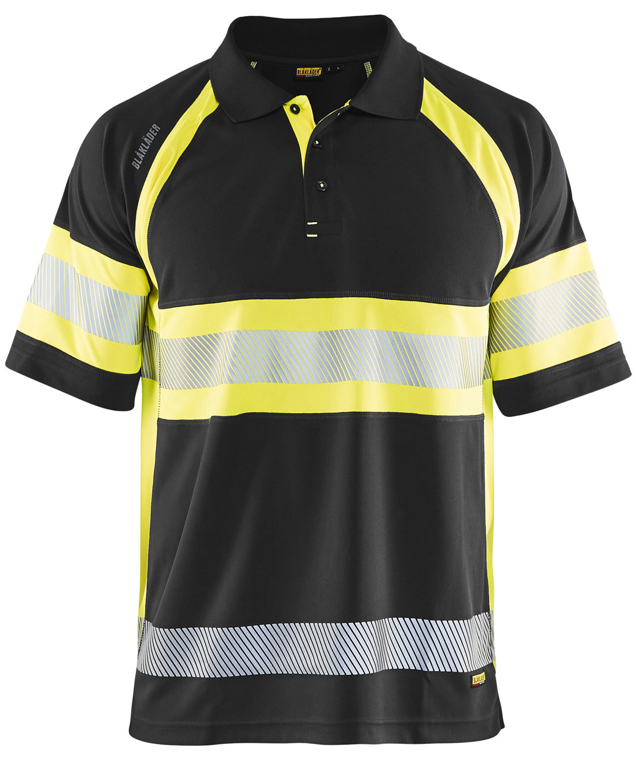 Bl&aring;kl&auml;der polo T-skjorte, Svart/Hi-Vis Gul, large image number 0