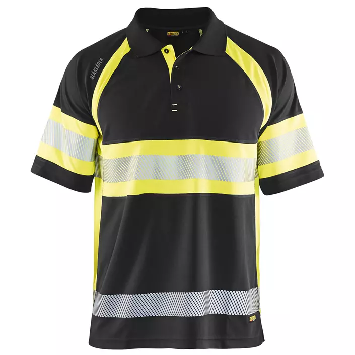 Blåkläder polo shirt, Black/Hi-Vis Yellow, large image number 0