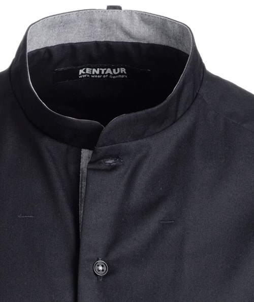 Kentaur modern fit short-sleeved  chefs shirt/server shirt, Black, large image number 3