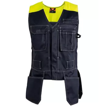 Tranemo Cantex WS tool vest, Marine/Hi-Vis yellow