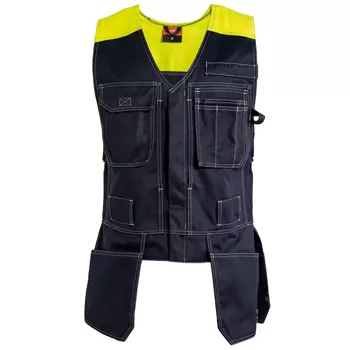 Tranemo Cantex WS tool vest, Marine/Hi-Vis yellow