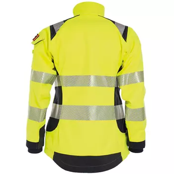 Tranemo Stretch FR women's softshell jacket, Hi-vis yellow/Marine blue
