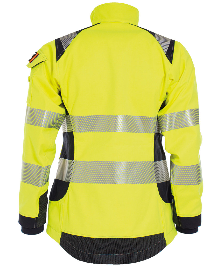 Tranemo Stretch FR women's softshell jacket, Hi-vis yellow/Marine blue, large image number 1