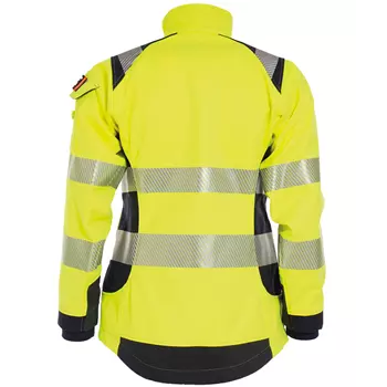 Tranemo Stretch FR women's softshell jacket, Hi-vis yellow/Marine blue