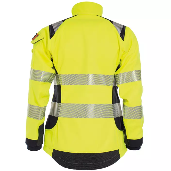 Tranemo Stretch FR women's softshell jacket, Hi-vis yellow/Marine blue, large image number 1