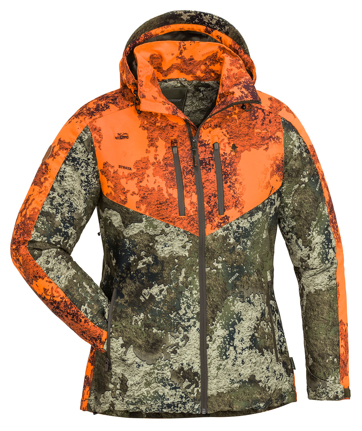 Pinewood&nbsp;Retriever Active Camou dame jagtjakke, Strata/Strata blaze, Strata/Strata blaze, swatch