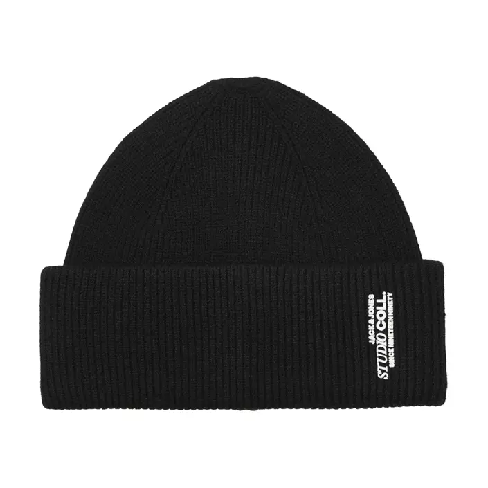 Jack & Jones JACCOLL stickad mössa, Black, Black, large image number 0