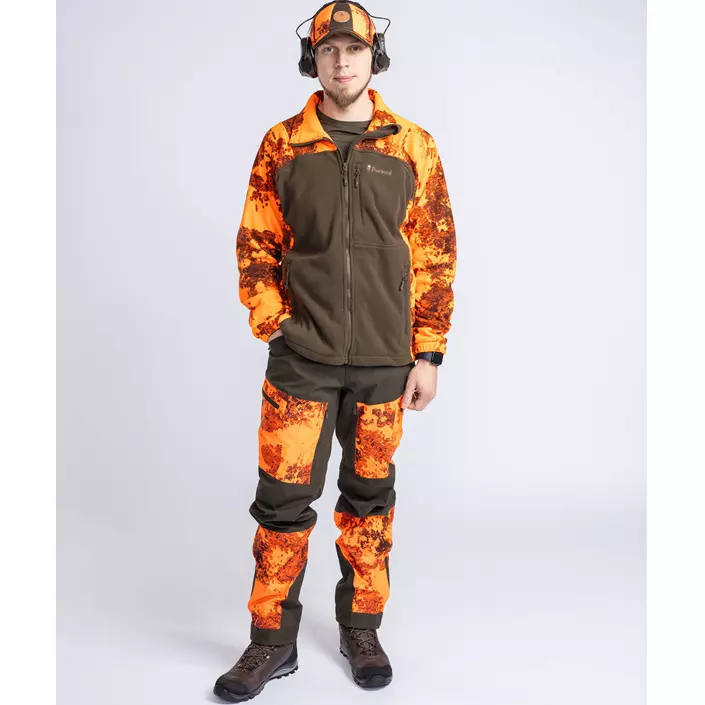 Pinewood Oviken fleecejakke, Strata Blaze/Hunting Green, large image number 1