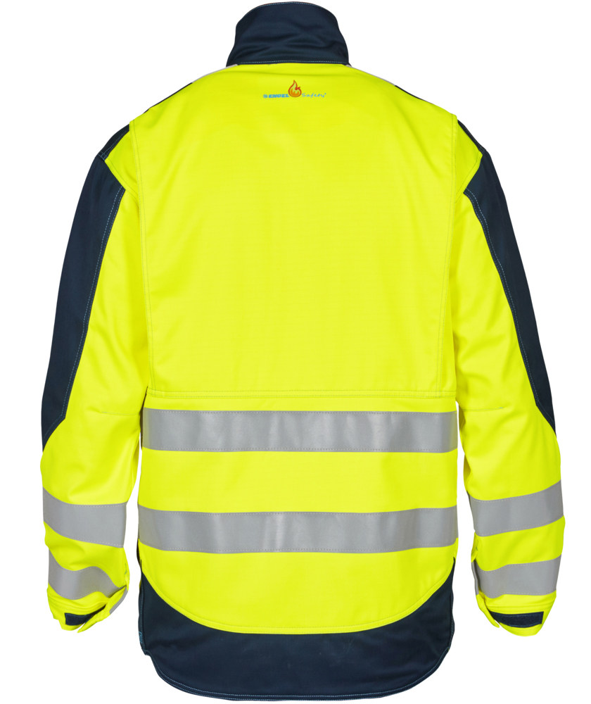 Engel Safety+ work jacket, Hi-Vis yellow/marine, large image number 1