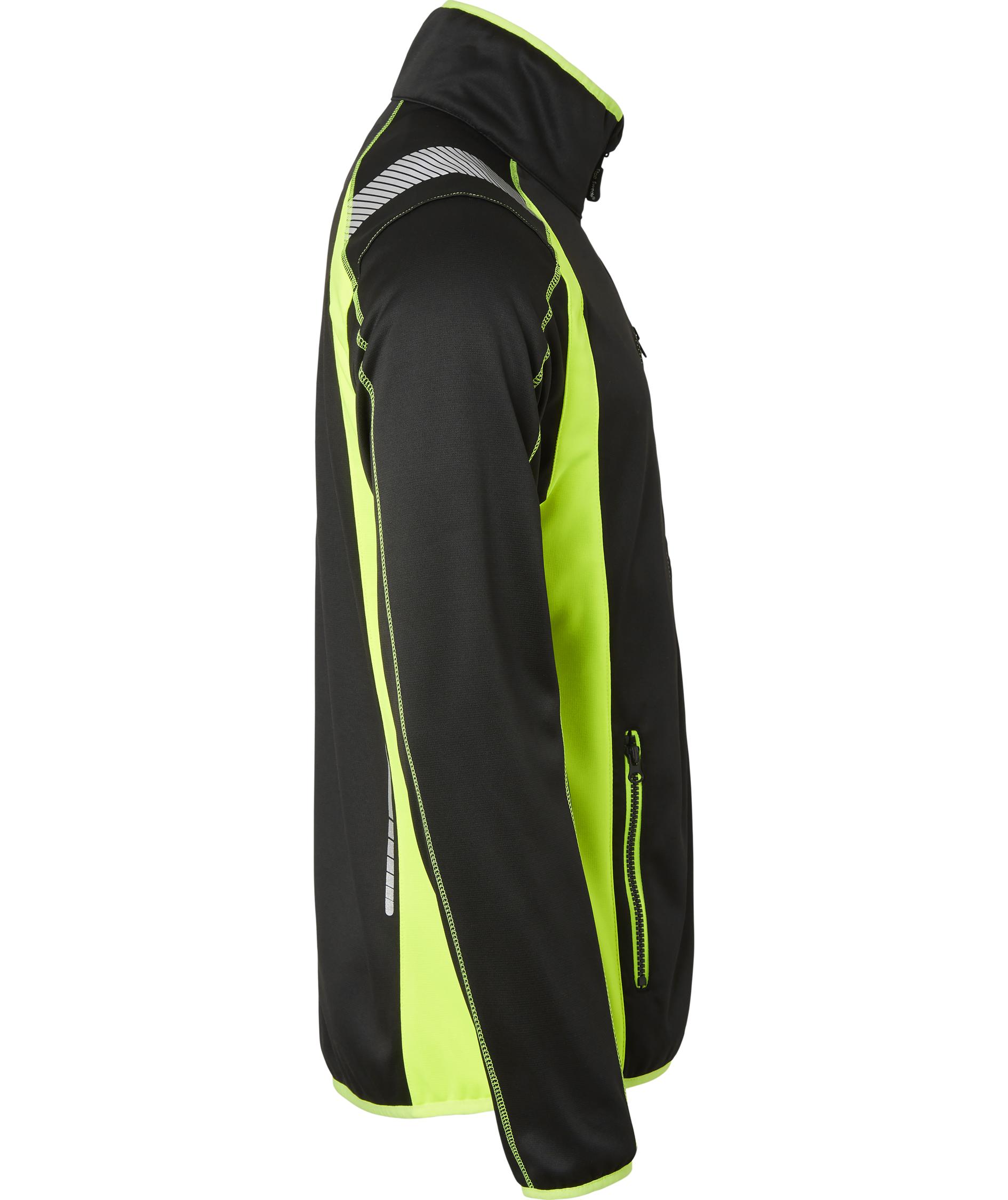 Top Swede cardigan 275, Svart/Varselgul, large image number 2