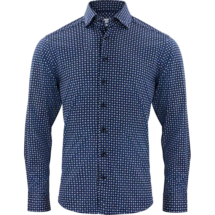 J. Harvest & Frost Indigo Bow 131 slim fit skjorta, Blue Print, large image number 0