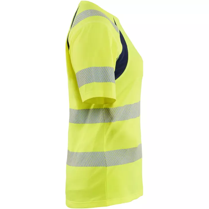 Blåkläder dame T-shirt, Hi-Vis gul/marine, large image number 3