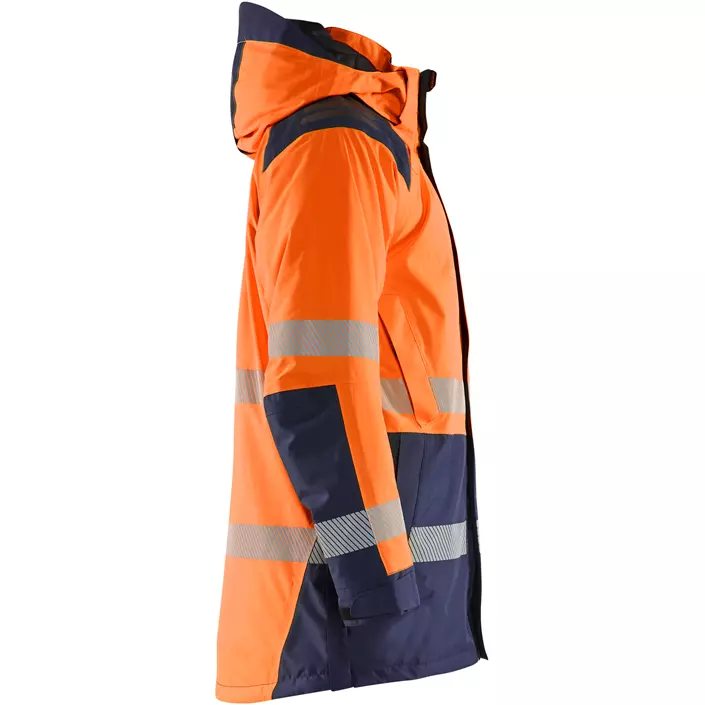 Blåkläder vinter parkajakke, Hi-Vis Orange/Marine, large image number 3