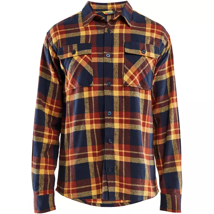 Blåkläder Striker flanellskjorta, Bränt röd/Mörk marin, large image number 0