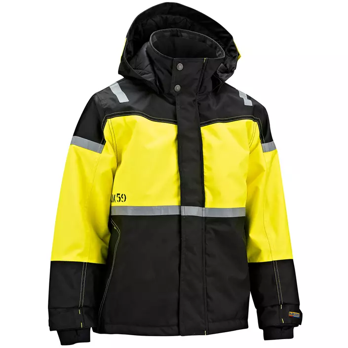 Blåkläder winterjacket for kids, Black/Yellow, large image number 0
