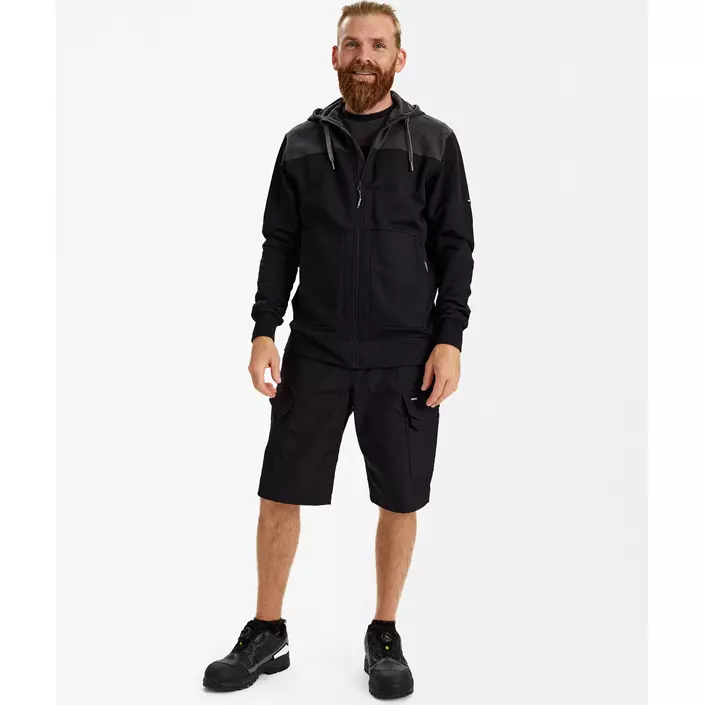 Engel Entire hoodie med dragkedja, Black/Anthracite Grey, large image number 2