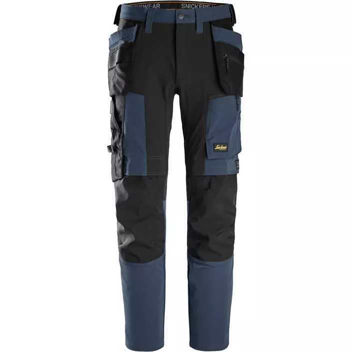 Snickers AllroundWork hantverksbyxa full stretch, Navy/black, large image number 0