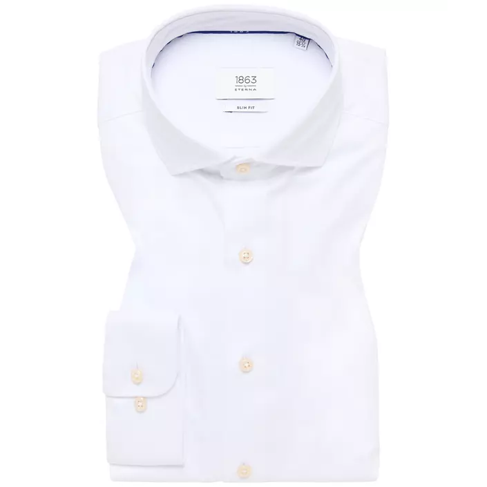 Eterna Soft Tailoring Jersey Slim fit shirt, White, large image number 4