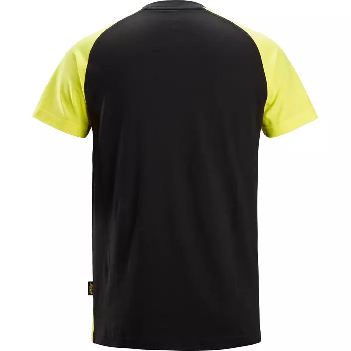 Snickers T-shirt 2550, Sort/Hi-Vis Gul, large image number 1