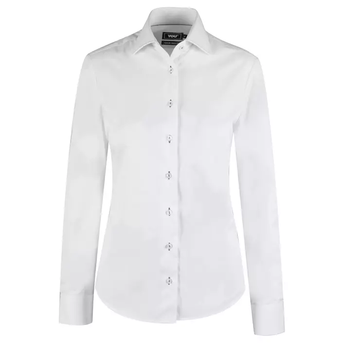 YOU Piacenza klassisk dame business skjorte, Hvid, large image number 0