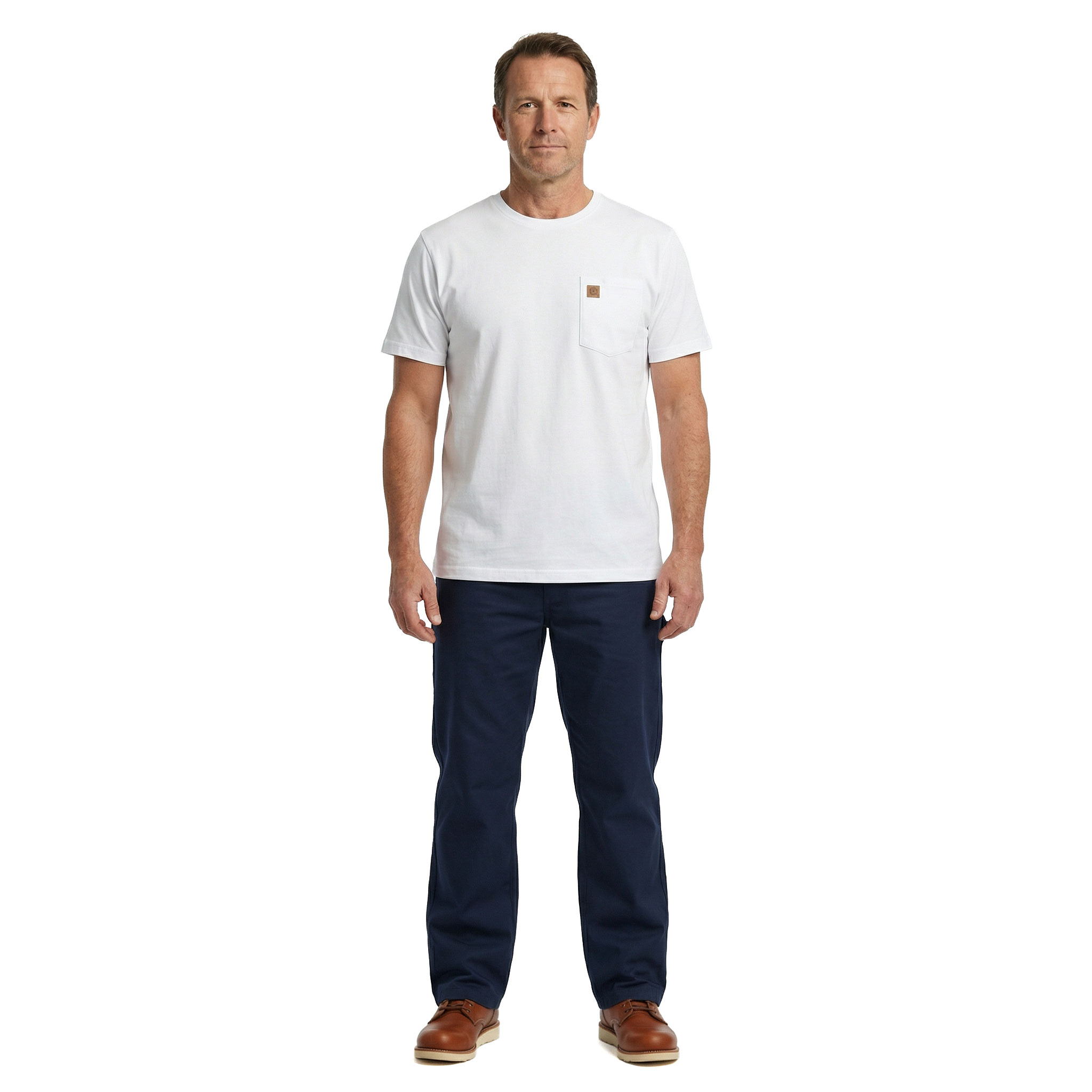 Westborn T-Shirt with chestpocket, White, large image number 1