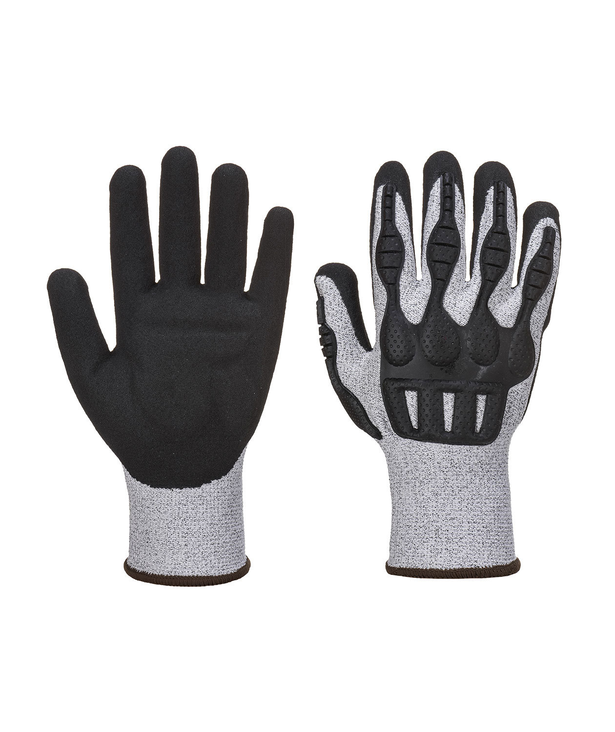 Portwest A723 impact-reducing cut resistant gloves Cut C, Grey/Black
