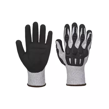 Portwest impact-reducing cut resistant gloves Cut C, Grey/Black