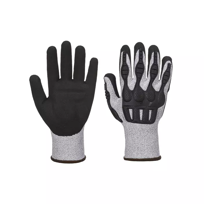 Portwest impact-reducing cut resistant gloves Cut C, Grey/Black, large image number 0
