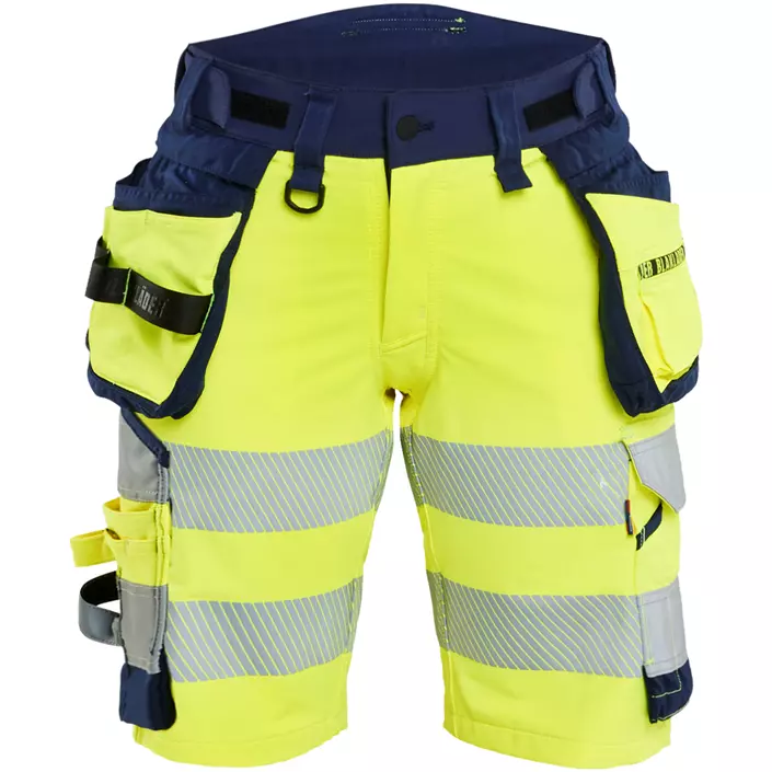 Blåkläder hantverksshorts dam full stretch, Varsel yellow/marinblå, large image number 0