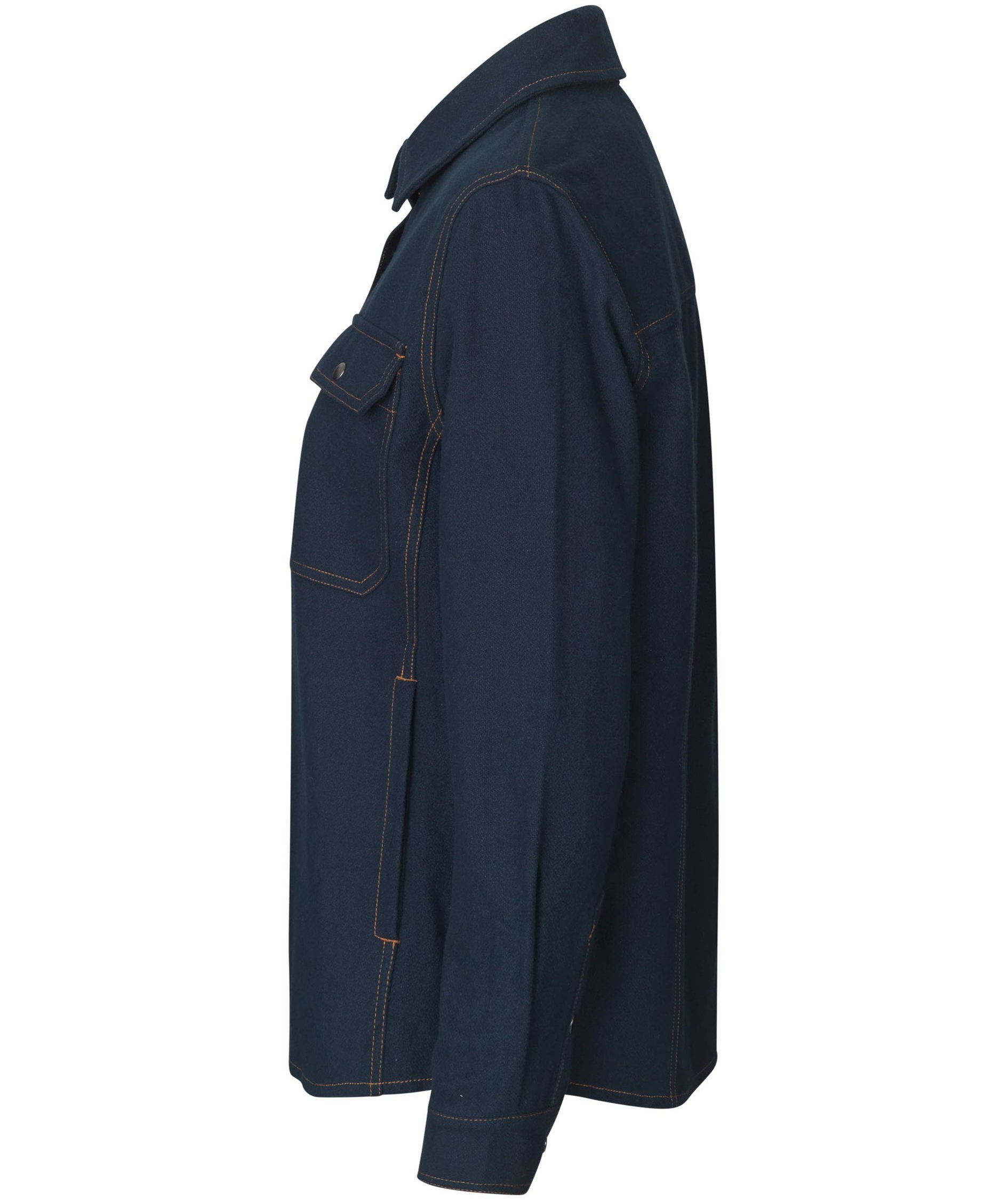 ID Modern fit dame flannelskjorte, Navy, large image number 3