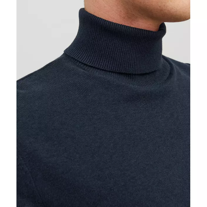 Jack & Jones JJEEMIL rullekrave striktrøje, Navy Blazer, large image number 6