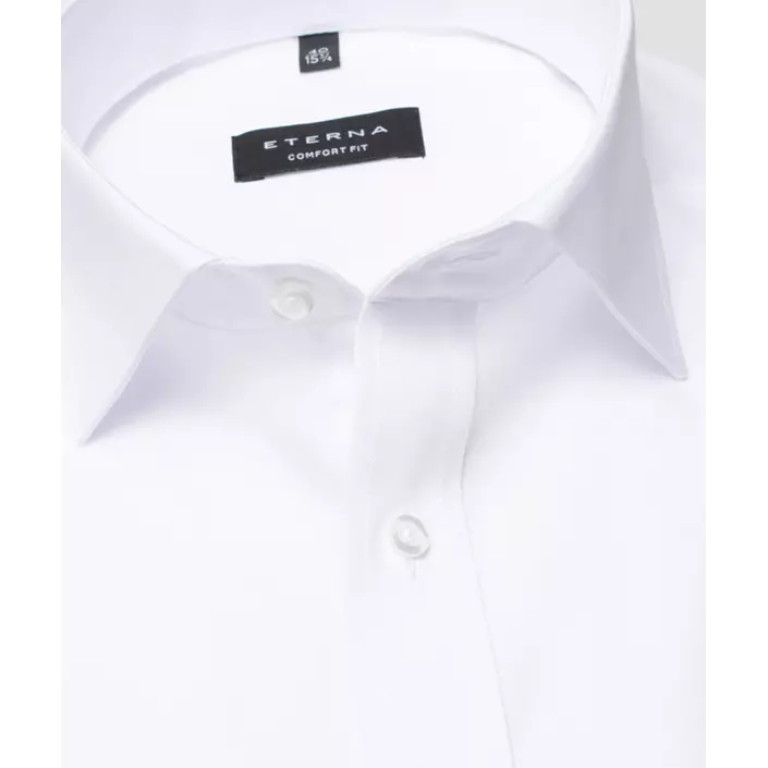 Eterna Uni Poplin Comfort fit skjorte, White , large image number 3
