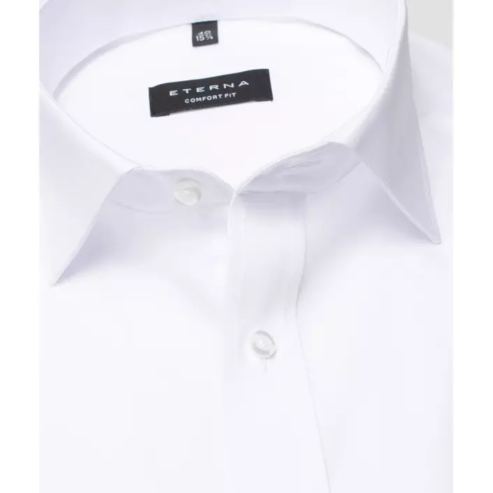 Eterna Uni Poplin Comfort fit skjorta, White, large image number 3