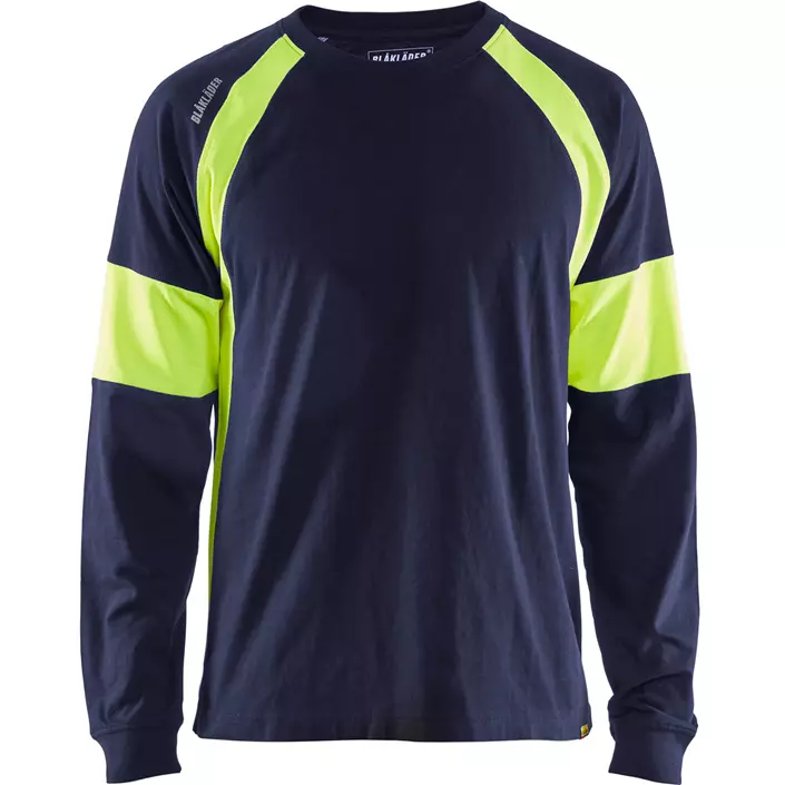 Blåkläder langärmliges T-Shirt, Marine/Hi-Vis gelb, large image number 0