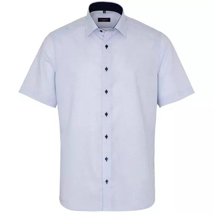 Eterna Modern fit kortärmad kortärmad struktur skjorta, Blå/Vit, large image number 0