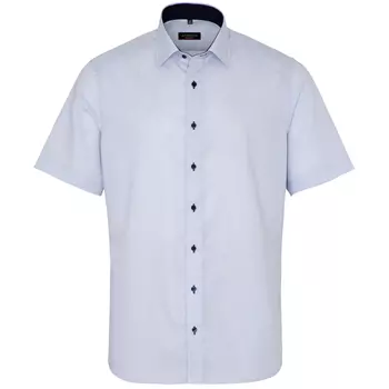 Eterna Modern fit kortærmet strukturskjorte, Blå/Hvid
