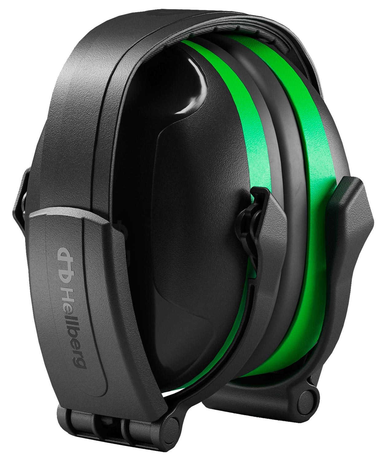 Hellberg Secure 1 vikbar h&ouml;rselk&aring;por, Svart/Gr&ouml;n