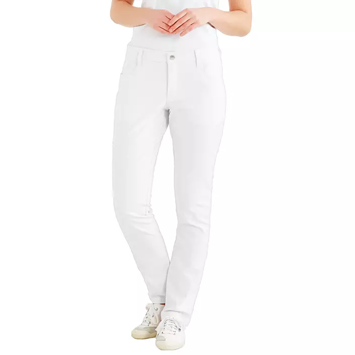 Kentaur women's trousers with low waist, White, large image number 1