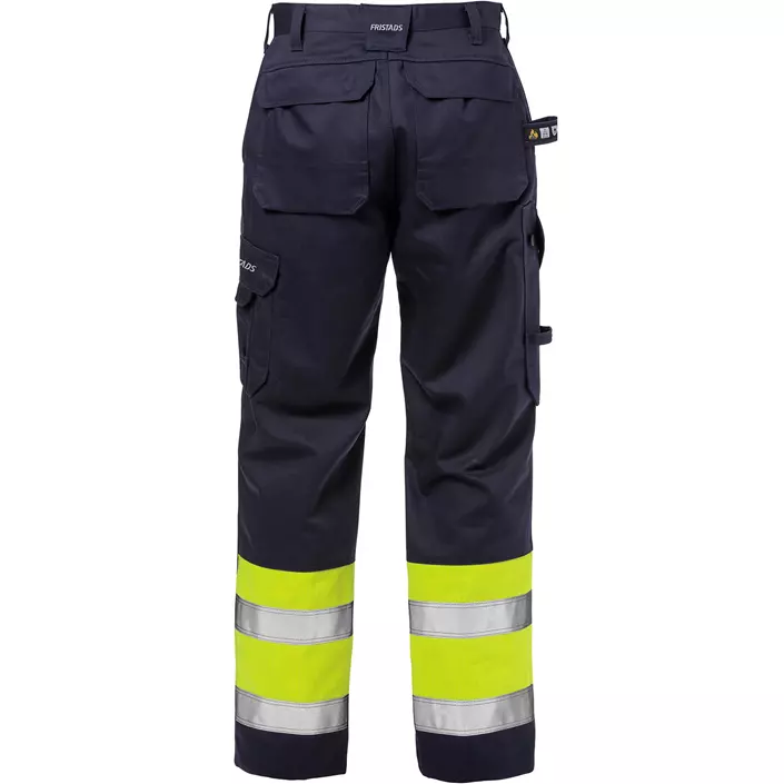 Fristads Flame work trousers 2587, Hi-Vis yellow/marine, large image number 1